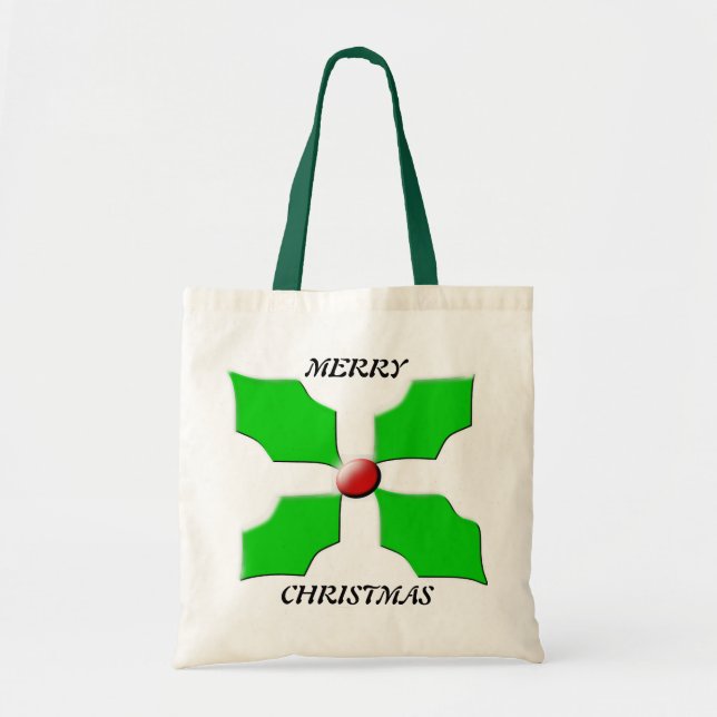 Merry Christmas Holly Gift Bag (Front)