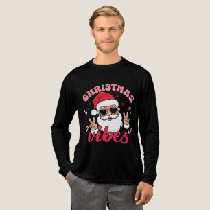 Merry Christmas-Holly Jolly Vibes Tri-Blend Shirt