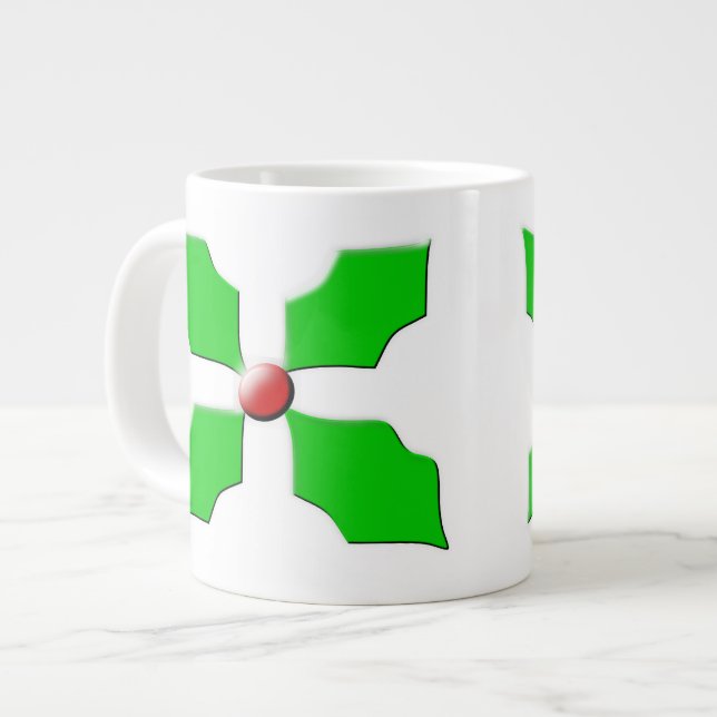 Merry Christmas Holly Mug (Front Left)