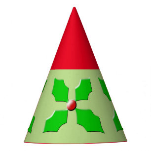 Merry Christmas Holly Party Hat