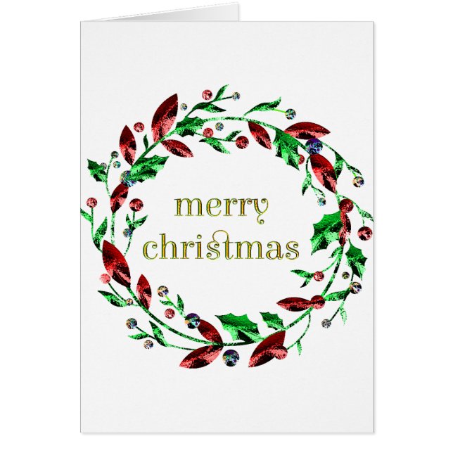 Merry Christmas Holly Wreath (Front)