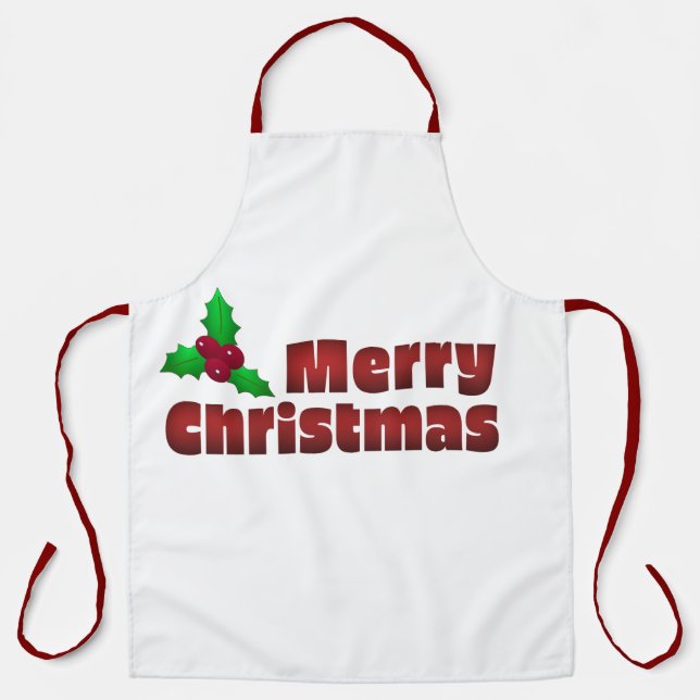 Merry Christmas Home Decor  Apron (Front)