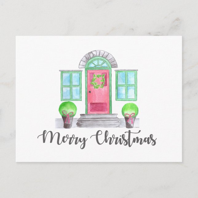 Merry Christmas home Postcard (Front)