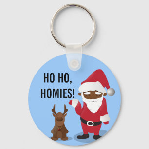 Merry Christmas Homeboys: Black Santa & Blingin' Key Ring