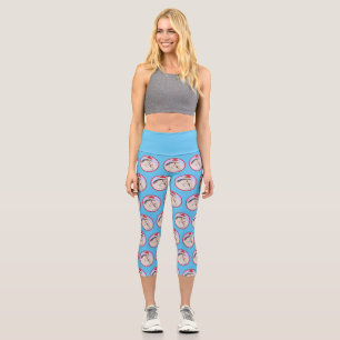 Merry Christmas Horse Capri Leggings