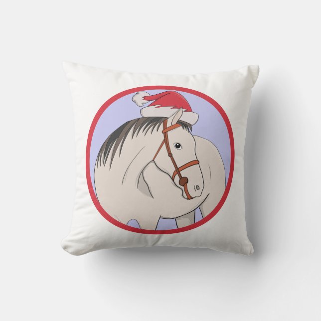 Merry Christmas Horse Cushion (Front)