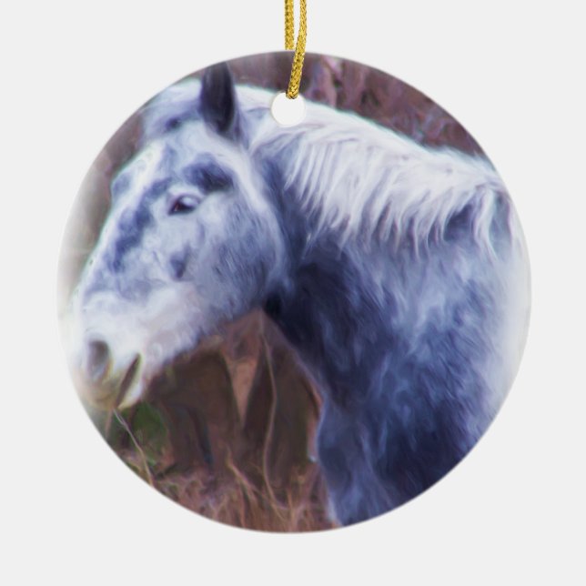 Merry Christmas Horse ornament (Front)
