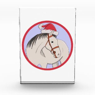 Merry Christmas Horse Photo Block