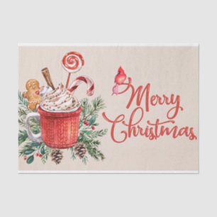Merry Christmas Hot Chocolate Mug and Sweets Tissue Paper
