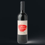 Merry Christmas Hot Chocolate Tan  Wine Label<br><div class="desc">Cute Christmas Mug with Christmas Typography</div>