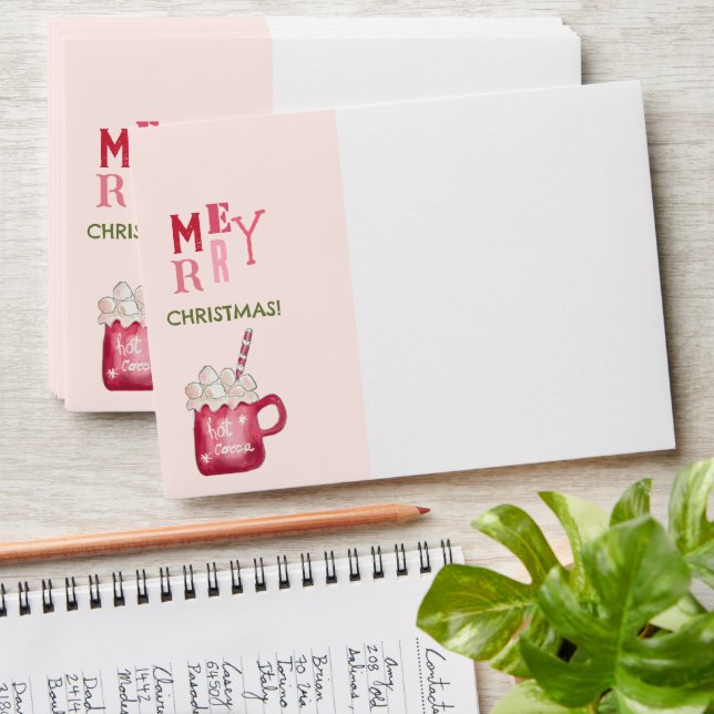 Merry Christmas Hot Cocoa Party Envelope (Stacked)