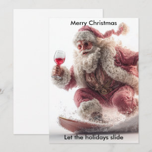 Merry Christmas Humour Santa Holidays greeting Holiday Card