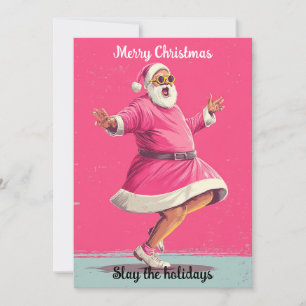 Merry Christmas Humour Santa Holidays greeting Holiday Card