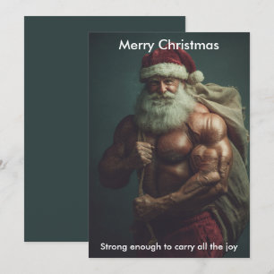 Merry Christmas Humour Santa Holidays greeting Holiday Card