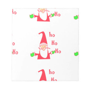 Merry Christmas Humourous Santa Mouse Unique Festi Notepad