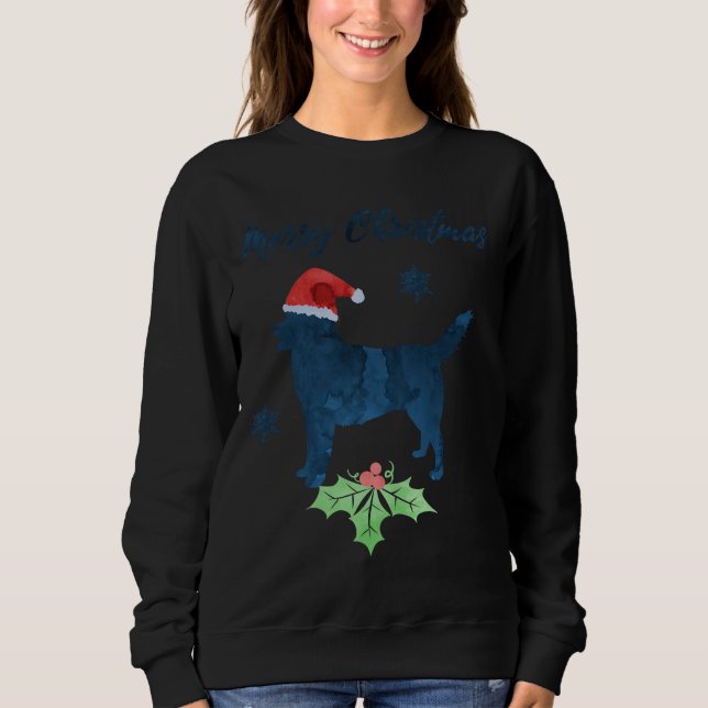 Merry Christmas Husky Art Sweatshirt (Front)