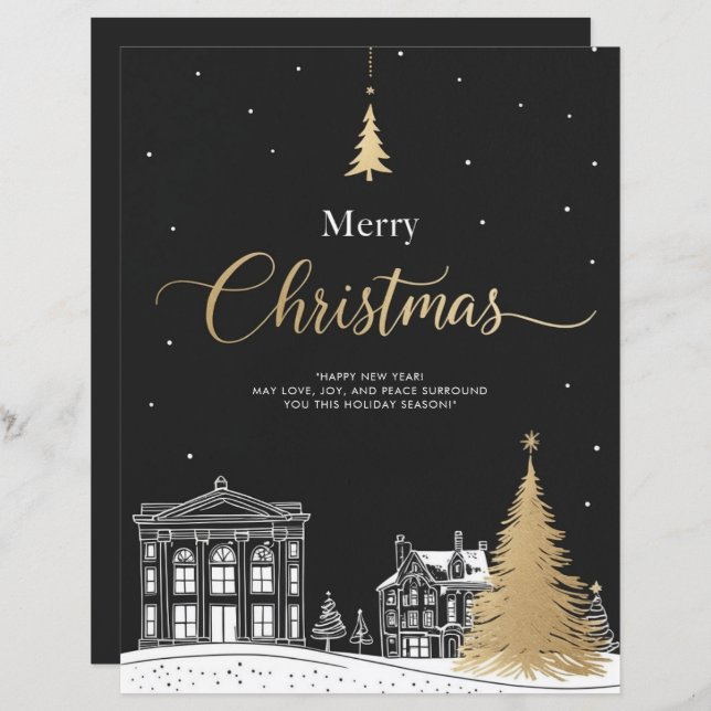 Merry Christmas I Paper Sheet (Front/Back)