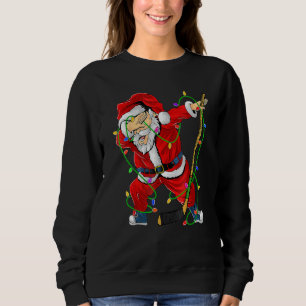 Merry Christmas Ice Hockey Dabbing Santa Claus Hoc Sweatshirt