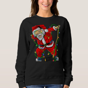 Merry Christmas Ice Hockey Dabbing Santa Claus Hoc Sweatshirt