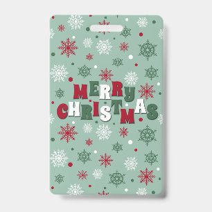 Merry Christmas ID Badge