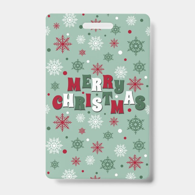 Merry Christmas ID Badge (Front)