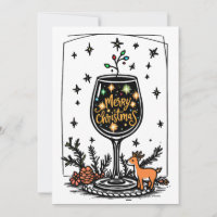 Merry Christmas in a Wine Glass