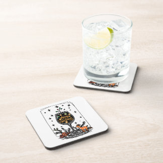 Merry Christmas in a Wine Glass Coaster