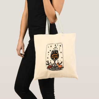 Merry Christmas in a Wine Glass  Tote Bag