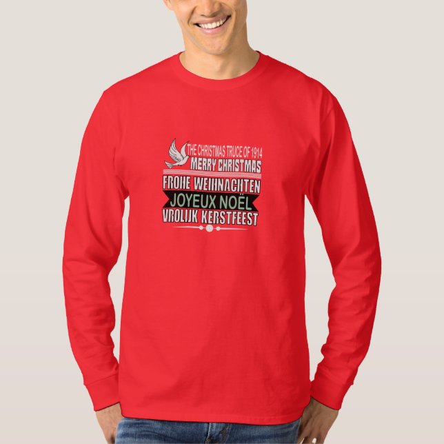 Merry Christmas in German, French, and Dutch T-Shirt (Front)