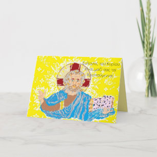 Merry Christmas in Greek Holiday Card