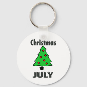 Merry Christmas In July Party Funny Summer Xmas Tr Key Ring