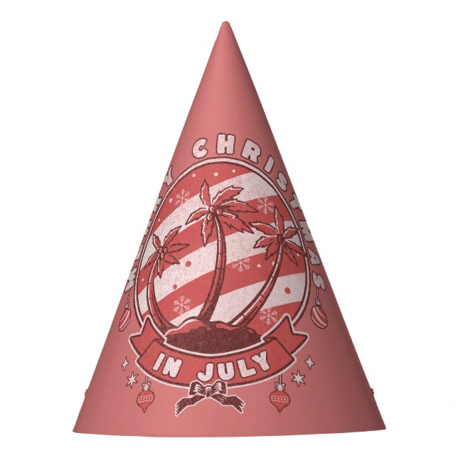 Merry Christmas in July Party Hat (Front)