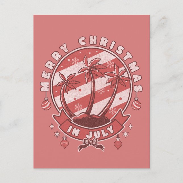 Merry Christmas in July Postcard (Front)