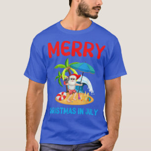Merry Christmas In July Santa Beach Music Rap Funn T-Shirt