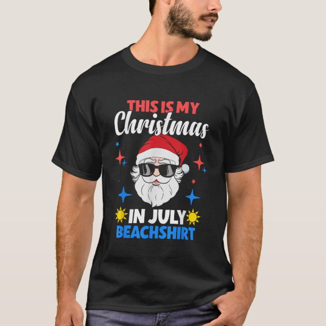 Merry Christmas In July Santa Claus in Summer Men  T-Shirt (Front)