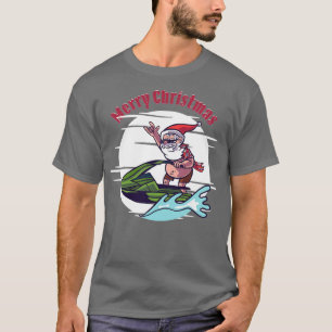 Merry Christmas in July Santa Claus Jet Ski Waters T-Shirt