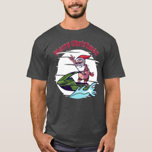 Merry Christmas in July Santa Claus Jet Ski Waters T-Shirt