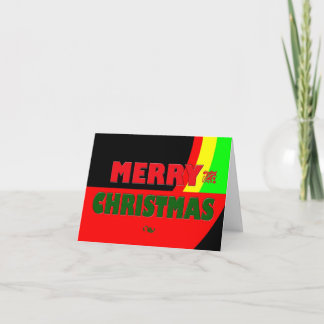Merry Christmas in Rasta Colours Holiday Card