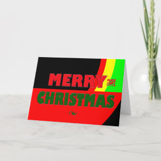 Merry Christmas in Rasta Colours Holiday Card