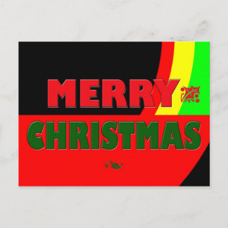 Merry Christmas in Rasta Colours Holiday Postcard