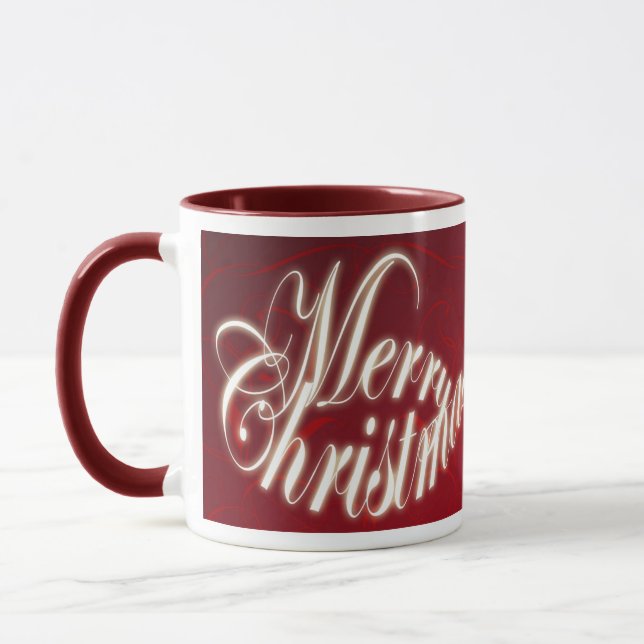 Merry Christmas in Red Mug (Left)