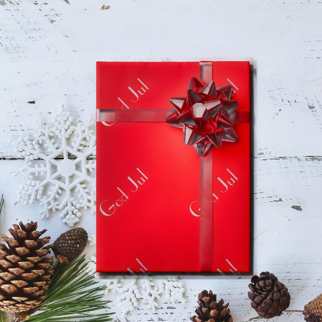 Merry Christmas in Swedish Wrapping Paper (Creator Uploaded)