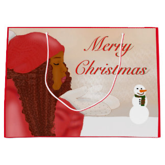 Merry Christmas in the Snow Large Gift Bag