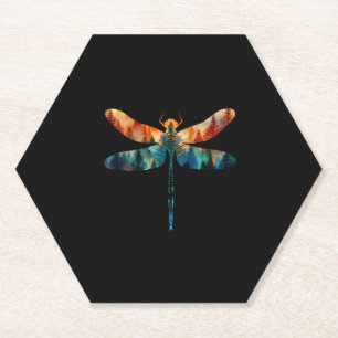 Merry Christmas insect Lover Xmas Dragonfly Christ Paper Coaster