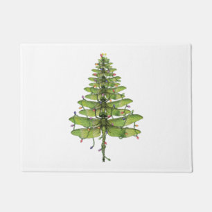Merry Christmas insect Lover Xmas Dragonfly Doormat