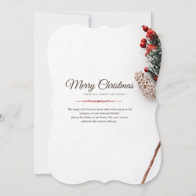 Merry Christmas Invitation Card (Front)