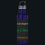 Merry Christmas It is My Santa Gift - Oh Oh Oh! 710 Ml Water Bottle<br><div class="desc">Get into the holiday spirit with this festive 24 oz blue water bottle, featuring "Oh Oh Oh!", "Jingle Bells", "Merry Christmas", and "It is My Santa Gift" printed in a fun design. Made from high-quality materials, this bottle is perfect for staying hydrated during holiday shopping, parties, or winter adventures. Its...</div>