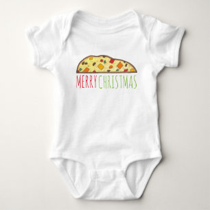 Merry Christmas Italian Bakery Holiday Biscotti Baby Bodysuit