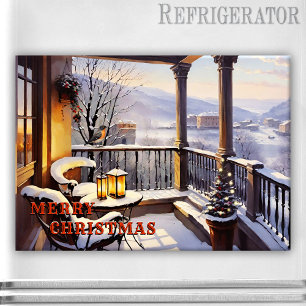 Merry Christmas Italian Balcony Magnet