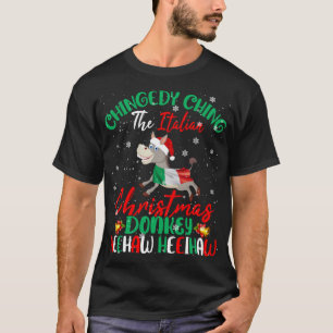 Merry Christmas Italian Funny Italian Santa Donkey T-Shirt